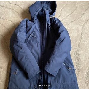 Patagonia Boys Tres 3 in 1 Insulated and Down Jacket, Navy XL